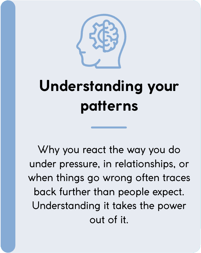 Untitled card saying: understanding your patterns